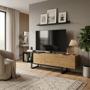 TV Möbel BRUNFORGE 160 x 39 x 44 braun/schwarz
