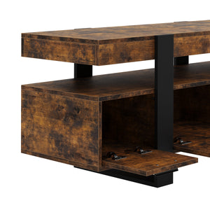 TV Möbel CHELSEA 116 x 40 x 50 cm braun/schwarz