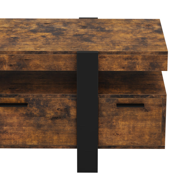 TV Möbel CHELSEA 116 x 40 x 50 cm braun/schwarz