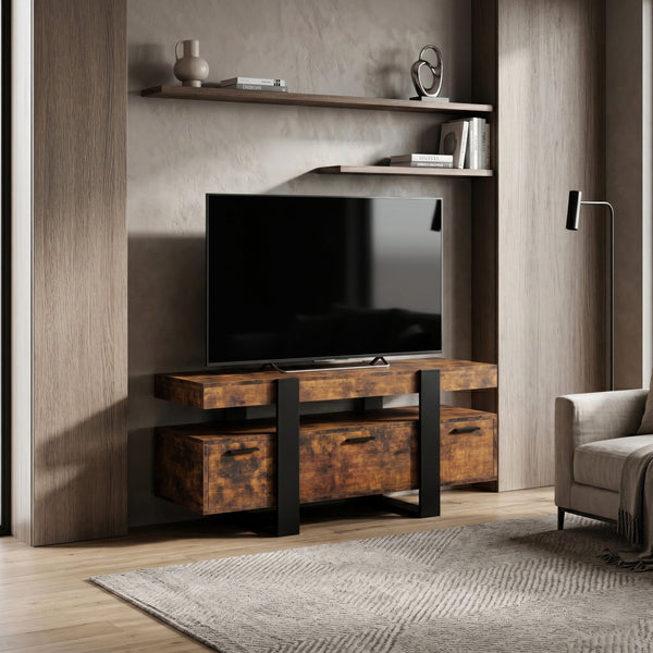 TV Möbel CHELSEA 116 x 40 x 50 cm braun/schwarz