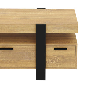 TV Möbel CHELSEA 116 x 40 x 50 cm hellbraun/schwarz