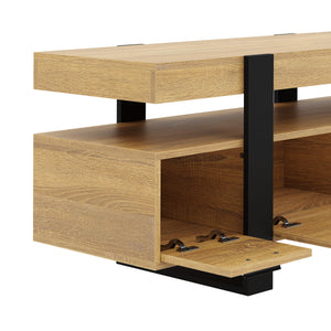 TV Möbel CHELSEA 116 x 40 x 50 cm hellbraun/schwarz