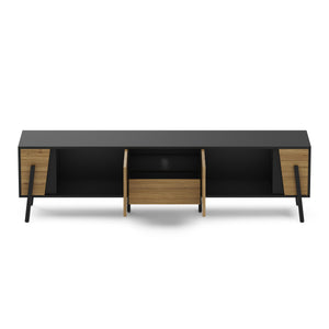 TV Möbel PROMINA 174 x 46 cm braun/schwarz