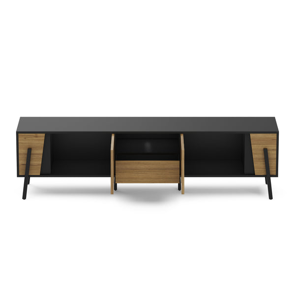 TV Möbel PROMINA 174 x 46 cm braun/schwarz