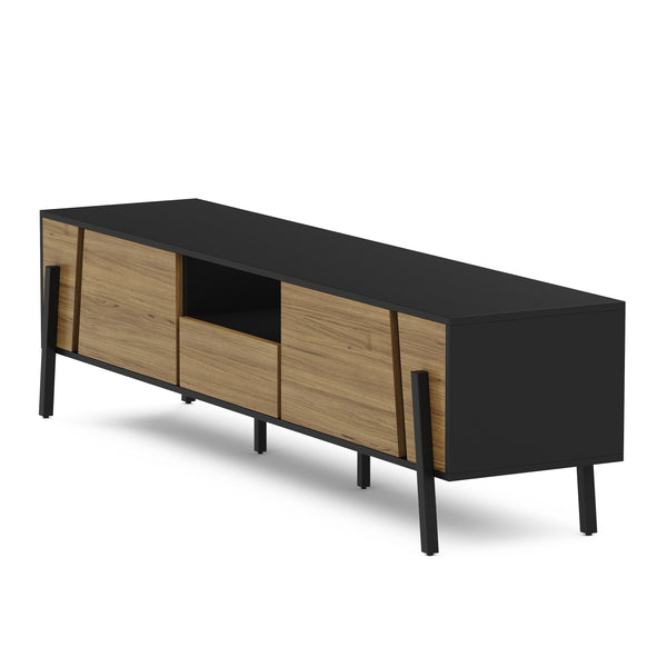 TV Möbel PROMINA 174 x 46 cm braun/schwarz