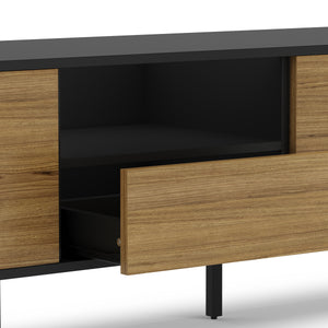 TV Möbel PROMINA 174 x 46 cm braun/schwarz