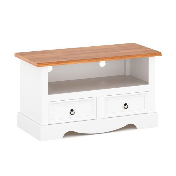 TV Möbel JOSE 99 x 44 x 54 cm weiss/natur
