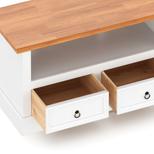 TV Möbel JOSE 99 x 44 x 54 cm weiss/natur