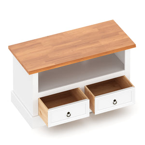 TV Möbel JOSE 99 x 44 x 54 cm weiss/natur