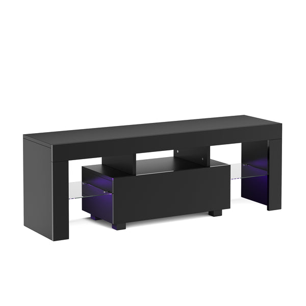 TV Möbel LED IRMA 130 x 35 x 45 cm schwarz