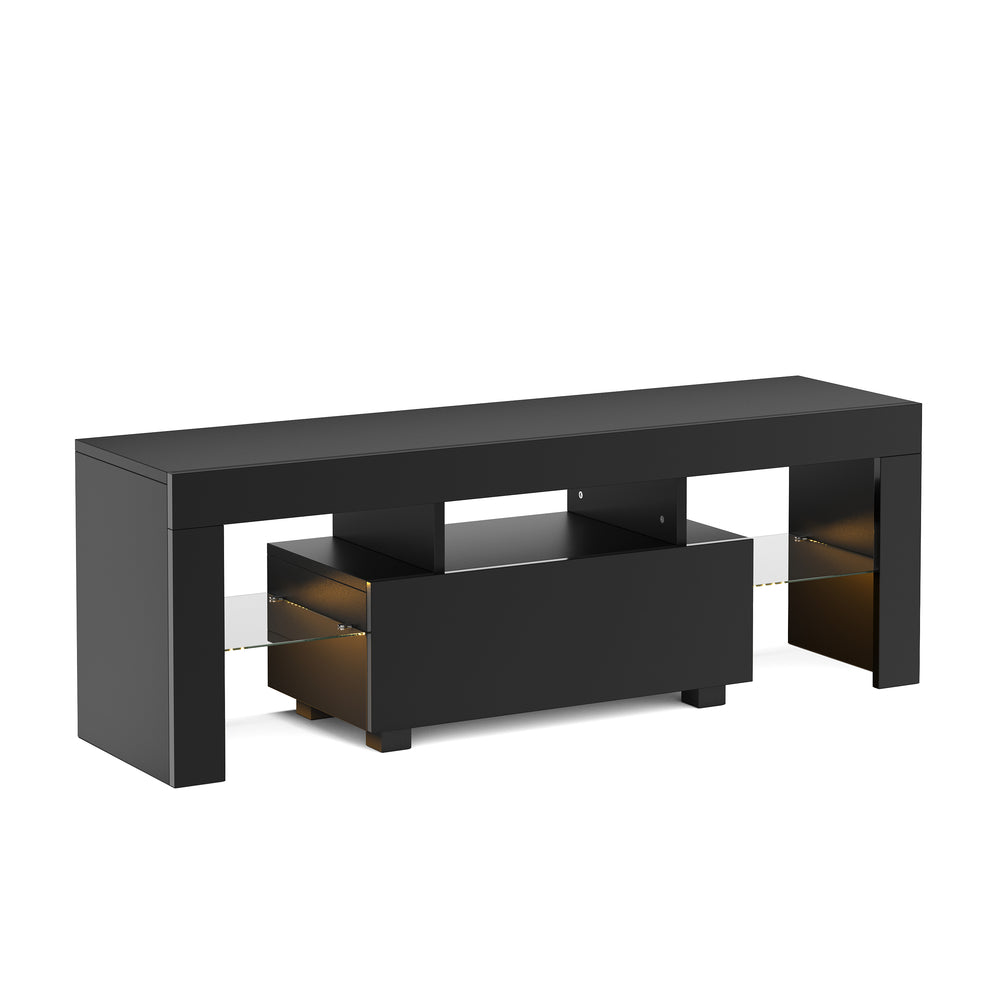 TV Möbel LED IRMA 130 x 35 x 45 cm schwarz