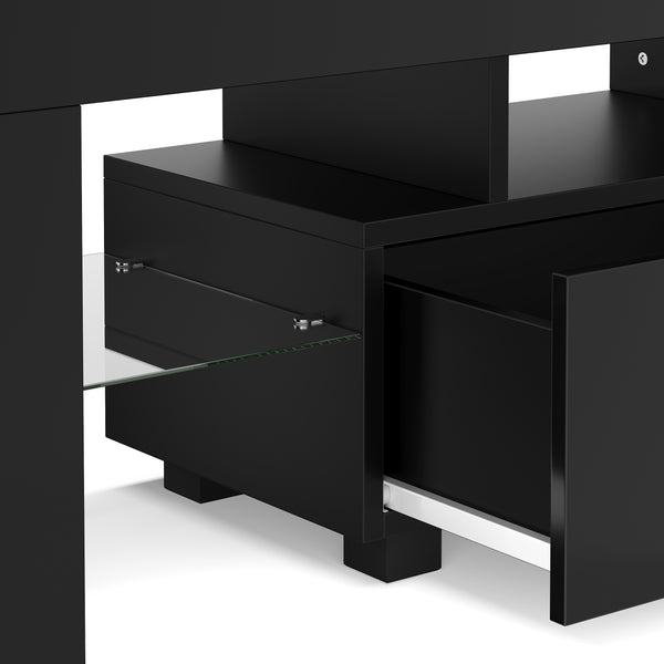 TV Möbel LED IRMA 130 x 35 x 45 cm schwarz