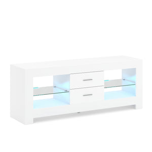 TV Möbel LED ZOYA 130 x 35 x 50 cm weiss