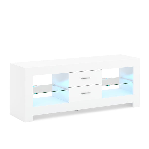 TV Möbel LED ZOYA 130 x 35 x 50 cm weiss