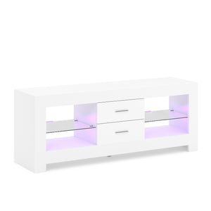 TV Möbel LED ZOYA 130 x 35 x 50 cm weiss