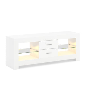 TV Möbel LED ZOYA 130 x 35 x 50 cm weiss
