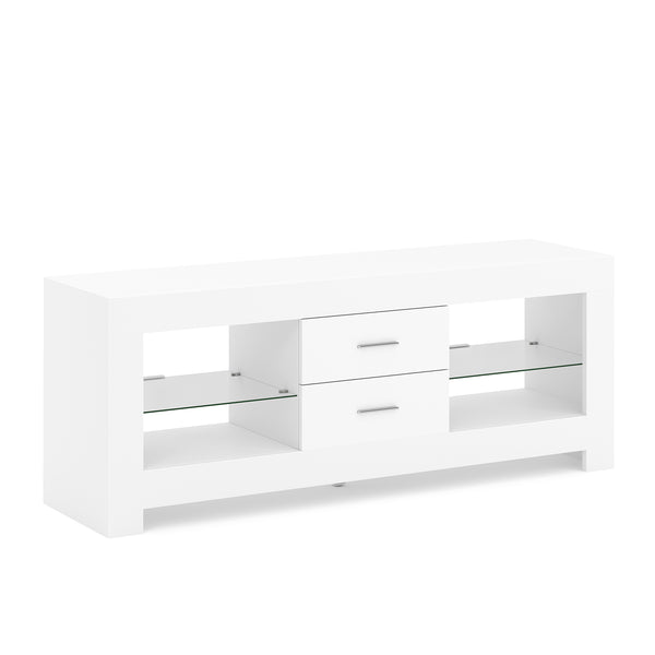 TV Möbel LED ZOYA 130 x 35 x 50 cm weiss