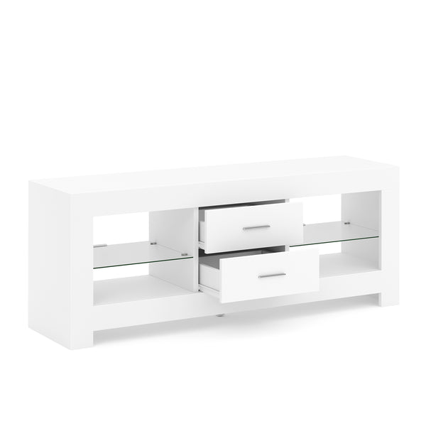 TV Möbel LED ZOYA 130 x 35 x 50 cm weiss
