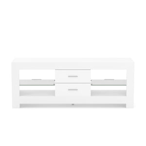 TV Möbel LED ZOYA 130 x 35 x 50 cm weiss