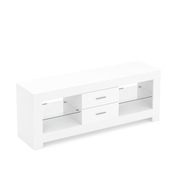 TV Möbel LED ZOYA 130 x 35 x 50 cm weiss