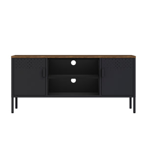 TV Möbel Metall AMET 120 x 55 cm schwarz/braun