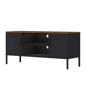 TV Möbel Metall AMET 120 x 55 cm schwarz/braun