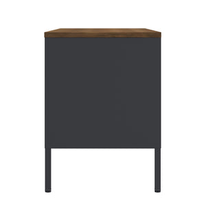 TV Möbel Metall AMET 120 x 55 cm schwarz/braun