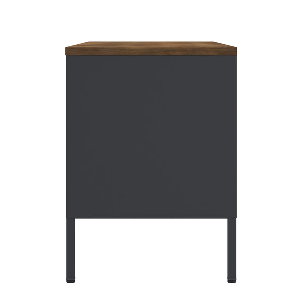 TV Möbel Metall AMET 120 x 55 cm schwarz/braun