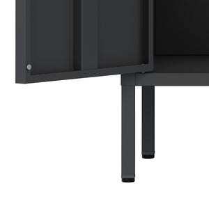 TV Möbel Metall AMET 120 x 55 cm schwarz/braun