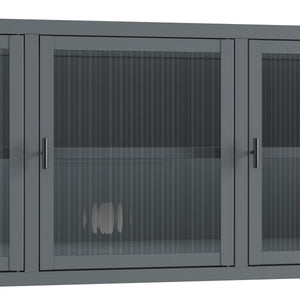 TV Möbel Metall FIORA 120 x 58 cm grau