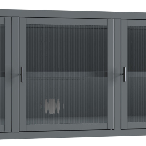 TV Möbel Metall FIORA 120 x 58 cm grau