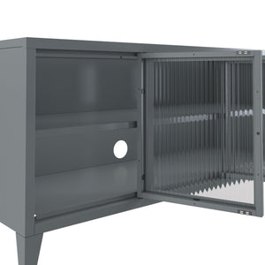TV Möbel Metall FIORA 120 x 58 cm grau