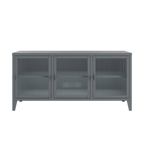 TV Möbel Metall FIORA 120 x 58 cm grau