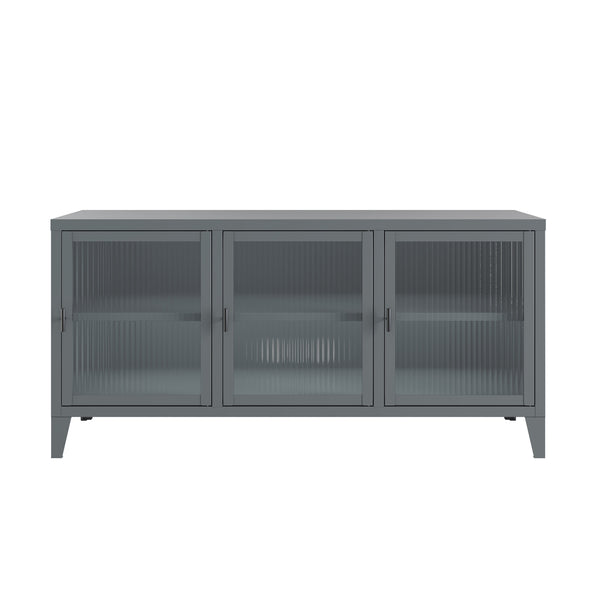 TV Möbel Metall FIORA 120 x 58 cm grau