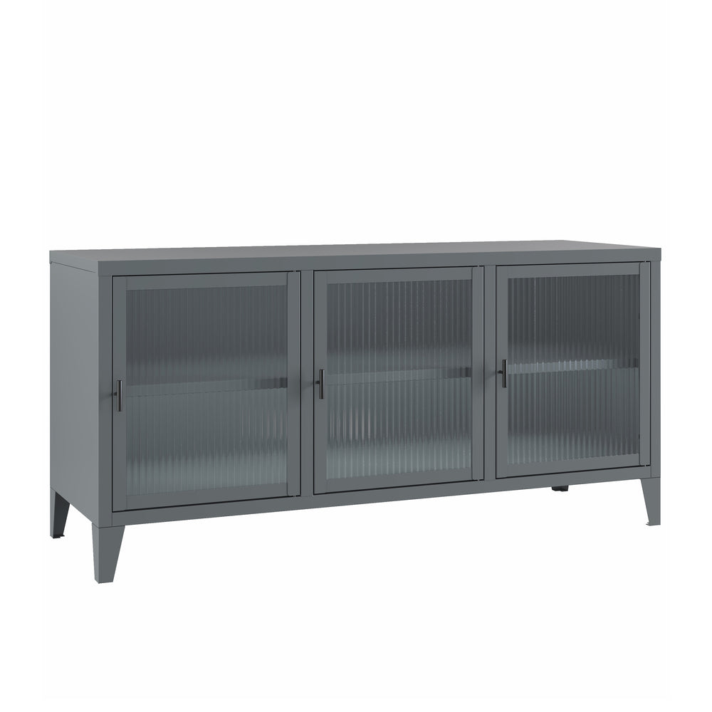 Mobile TV, metallo, FIORA, 120 x 58 cm, grigio