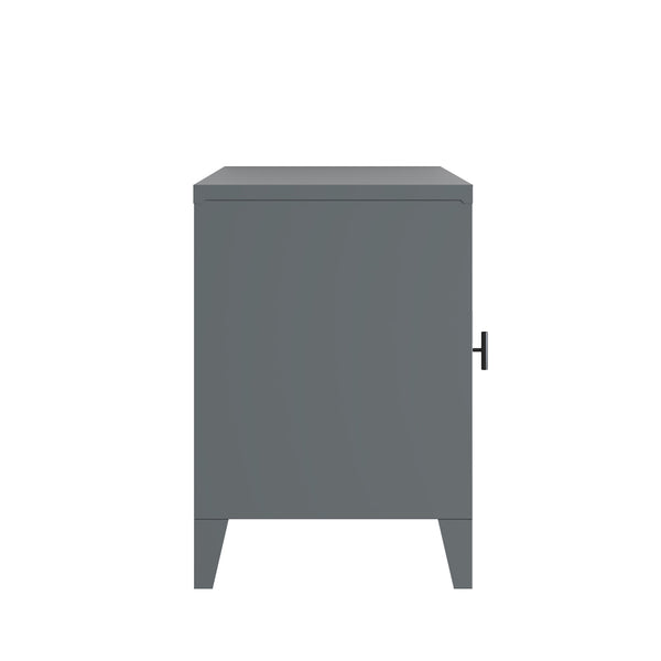 TV Möbel Metall FIORA 120 x 58 cm grau