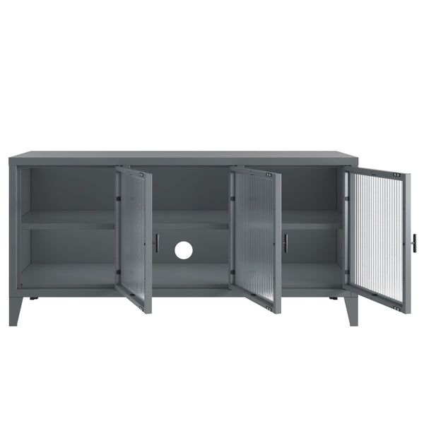 TV Möbel Metall FIORA 120 x 58 cm grau