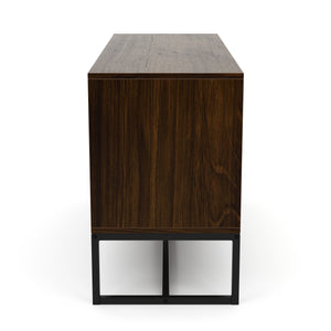 TV Möbel NORDRIFT 112 x 39 x 62 cm braun/weiss