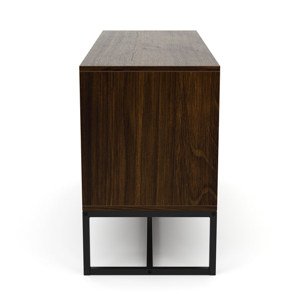 TV Möbel NORDRIFT 112 x 39 x 62 cm braun/weiss