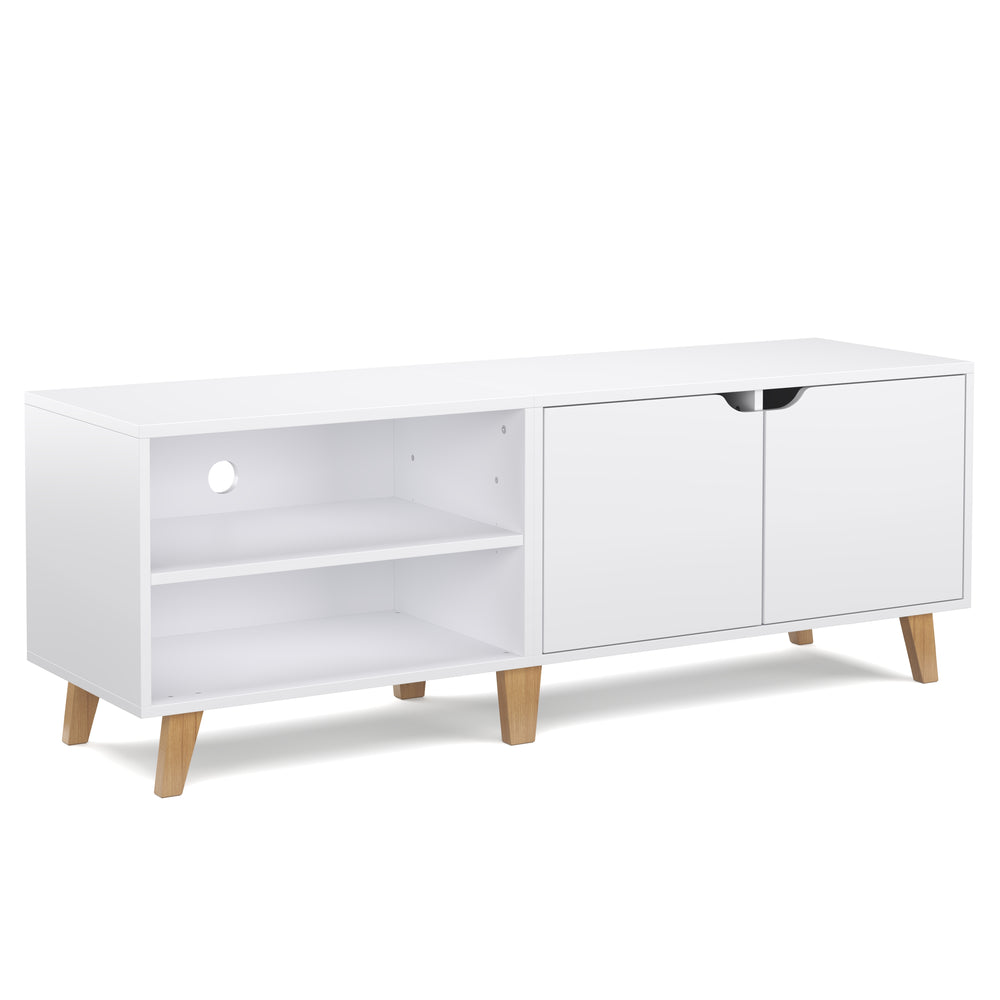 Mobile TV SCANDIC 140 x 40 x 50 cm bianco/marrone