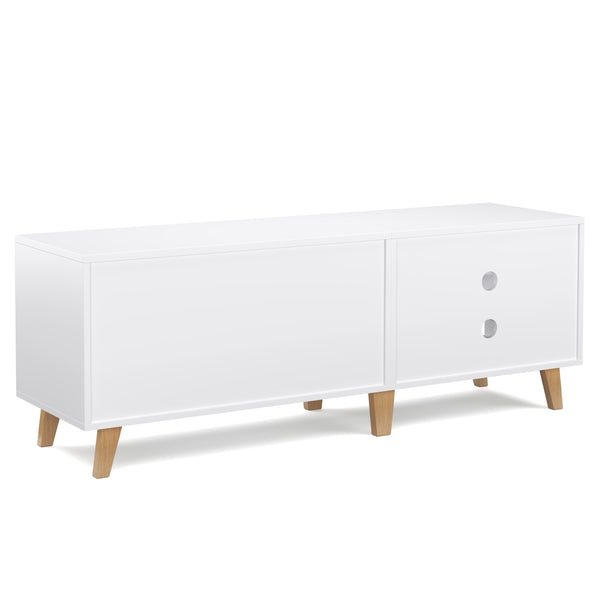 TV Möbel SCANDIC 140 x 40 x 50 cm weiss/braun