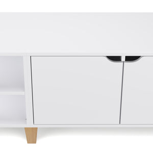 TV Möbel SCANDIC 140 x 40 x 50 cm weiss/braun