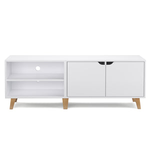 TV Möbel SCANDIC 140 x 40 x 50 cm weiss/braun