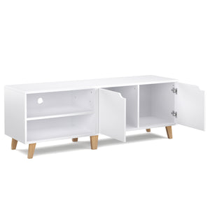 TV Möbel SCANDIC 140 x 40 x 50 cm weiss/braun