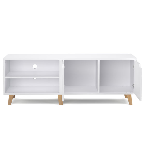 TV Möbel SCANDIC 140 x 40 x 50 cm weiss/braun