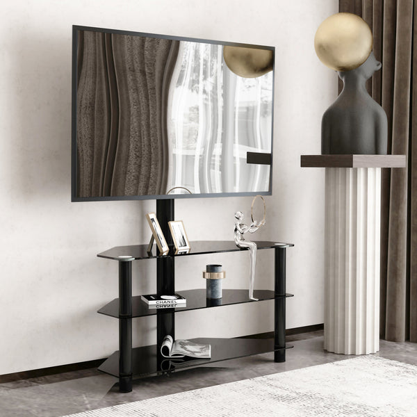 TV Möbel mit Monitorständer 32-70” schwarz