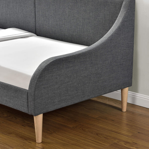 Tagesbett Sofa 90x200 cm mit Kaltschaummatratze Dunkelgrau