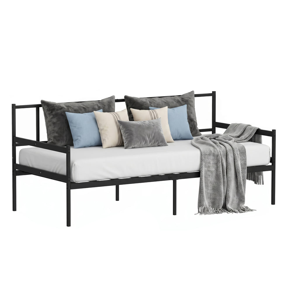 Tagesbett Schlafsofa Metall LIDS 90 x 200 cm schwarz