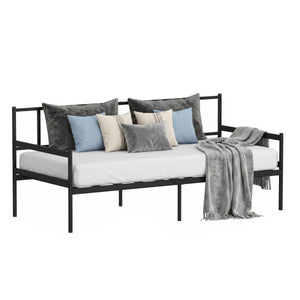 Tagesbett Schlafsofa Metall LIDS 90 x 200 cm schwarz