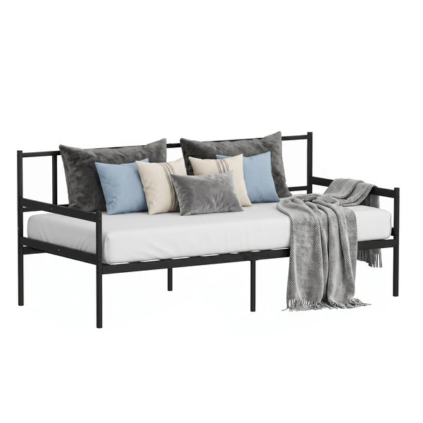 Tagesbett Schlafsofa Metall LIDS 90 x 200 cm schwarz